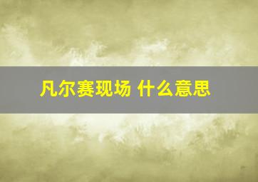 凡尔赛现场 什么意思